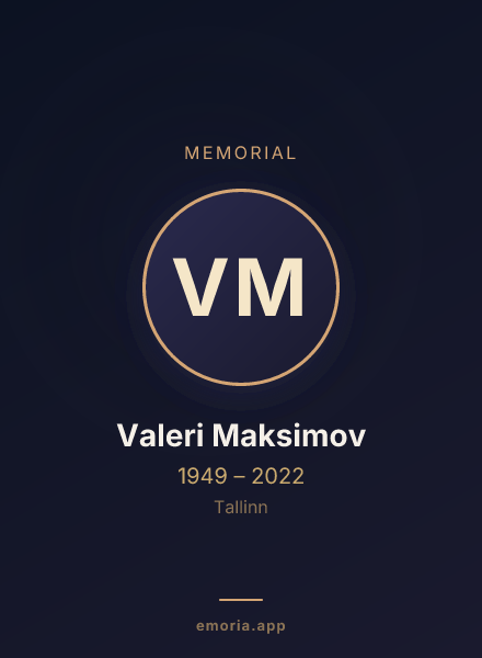 Memorial portrait of Valeri Maksimov