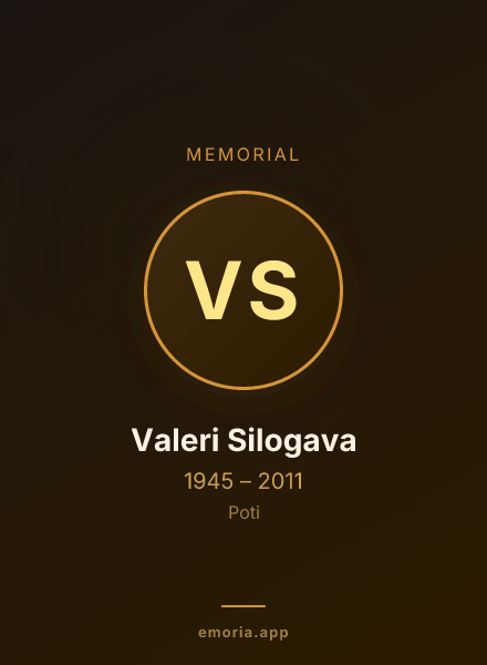 Memorial portrait of Valeri Silogava