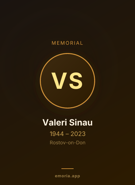 Memorial portrait of Valeri Sinau