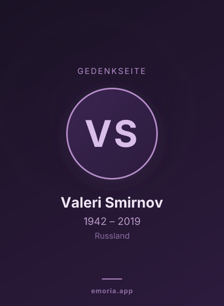Gedenkportrait von Valeri Smirnov