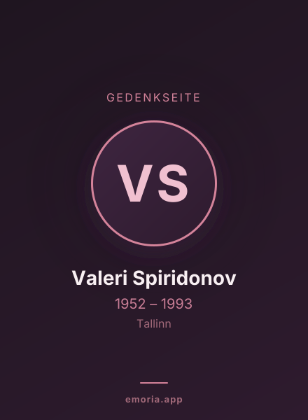 Gedenkportrait von Valeri Spiridonov