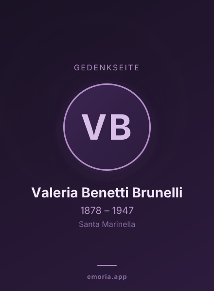 Gedenkportrait von Valeria Benetti Brunelli
