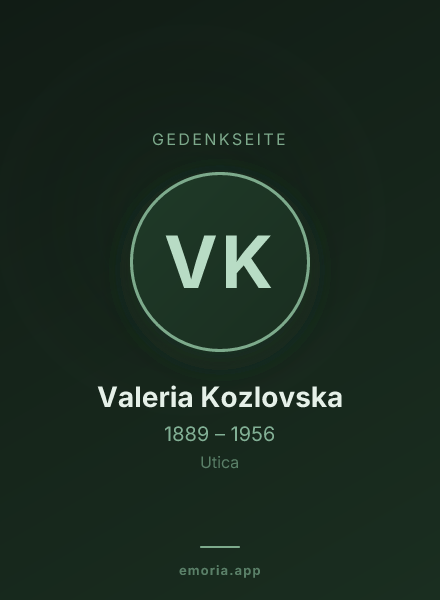 Gedenkportrait von Valeria Kozlovska