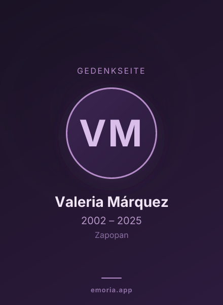 Gedenkportrait von Valeria Márquez