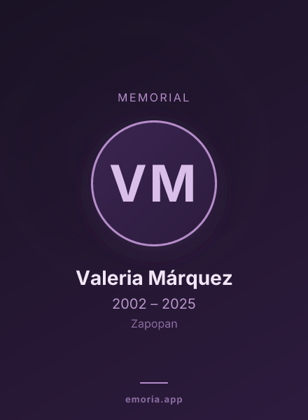 Memorial portrait of Valeria Márquez