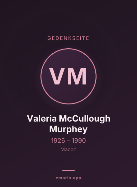 Gedenkportrait von Valeria McCullough Murphey