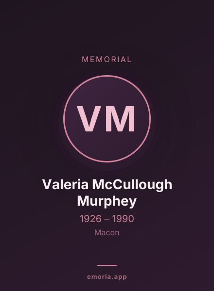 Memorial portrait of Valeria McCullough Murphey