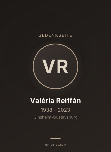 Gedenkportrait von Valéria Reiffán