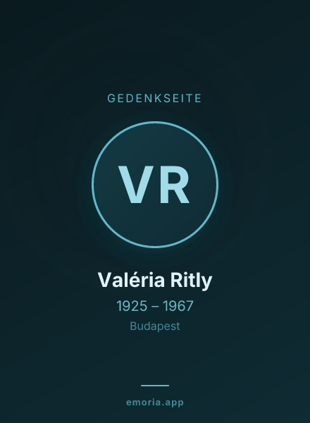 Gedenkportrait von Valéria Ritly