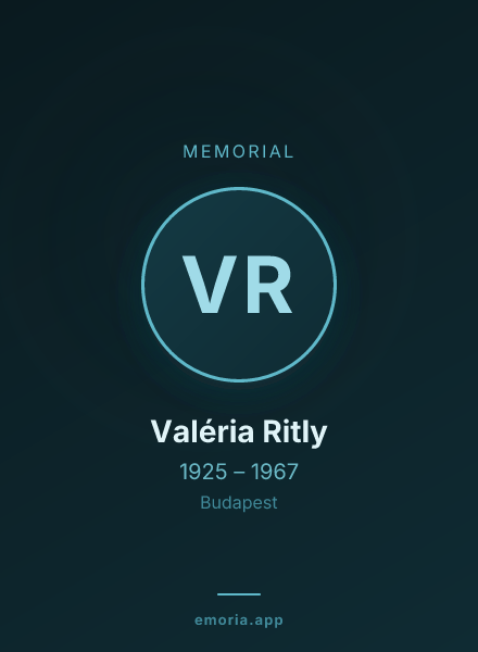 Memorial portrait of Valéria Ritly