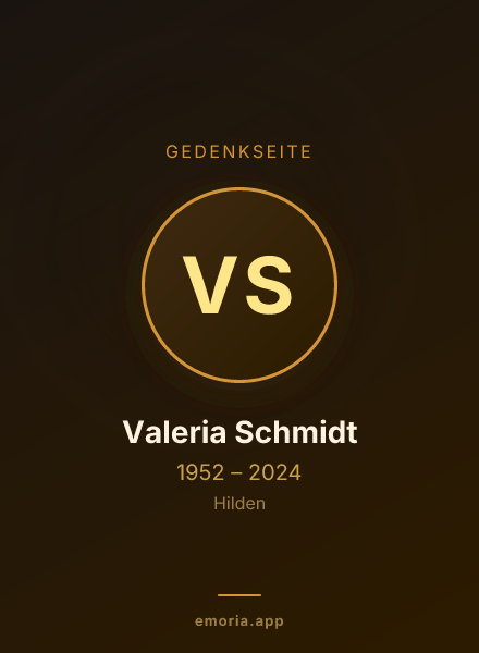 Gedenkportrait von Valeria Schmidt