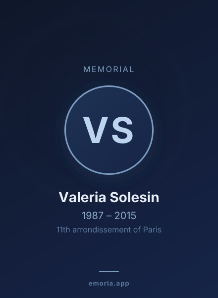 Memorial portrait of Valeria Solesin