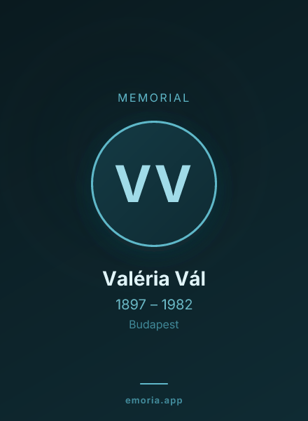 Memorial portrait of Valéria Vál