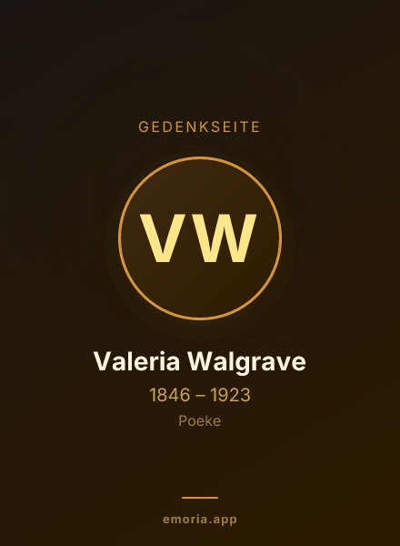 Gedenkportrait von Valeria Walgrave