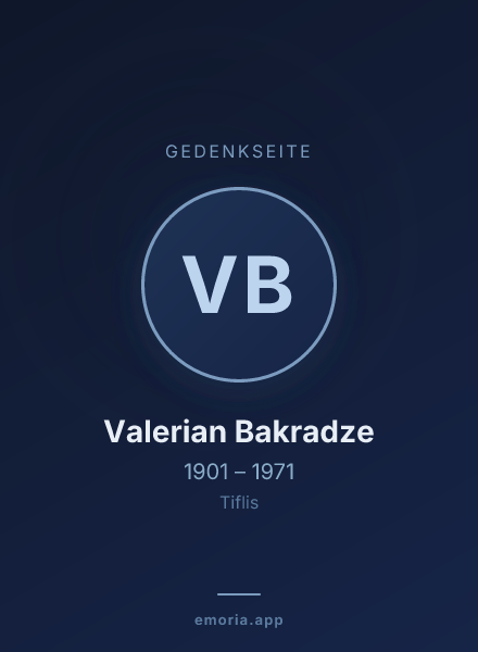 Gedenkportrait von Valerian Bakradze