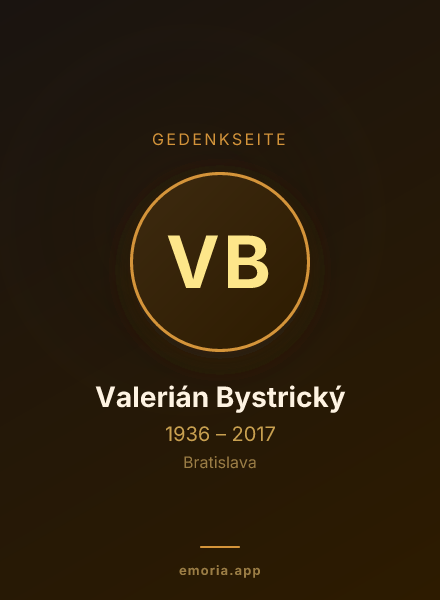 Gedenkportrait von Valerián Bystrický