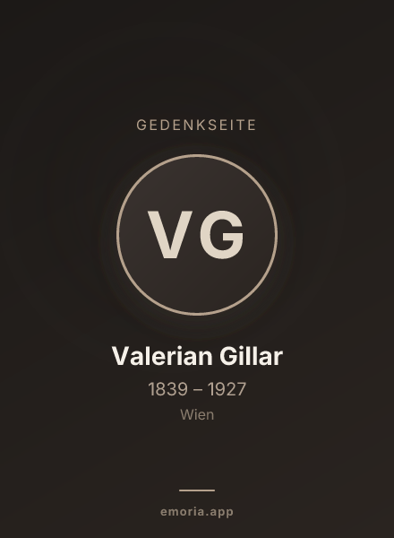 Gedenkportrait von Valerian Gillar