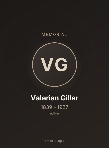 Memorial portrait of Valerian Gillar