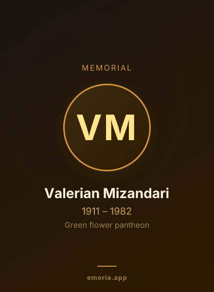 Memorial portrait of Valerian Mizandari