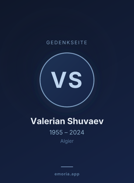 Gedenkportrait von Valerian Shuvaev