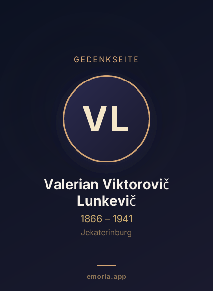 Gedenkportrait von Valerian Viktorovič Lunkevič