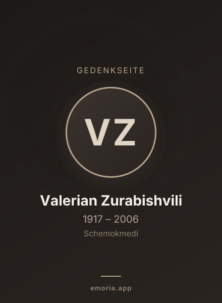 Gedenkportrait von Valerian Zurabishvili