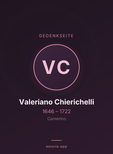 Gedenkportrait von Valeriano Chierichelli