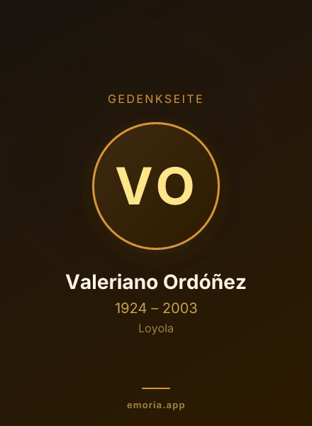 Gedenkportrait von Valeriano Ordóñez