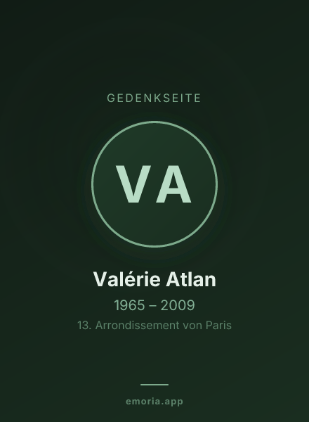Gedenkportrait von Valérie Atlan