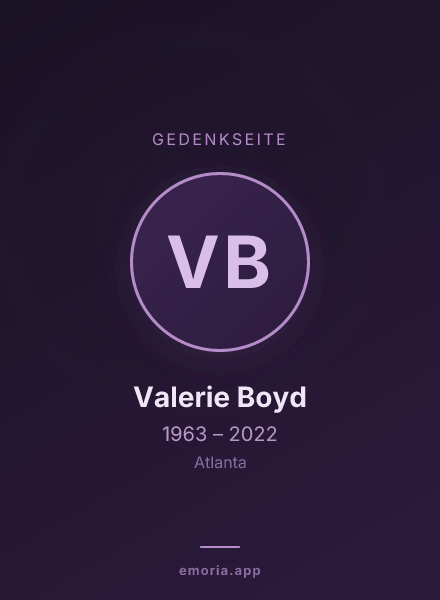 Gedenkportrait von Valerie Boyd