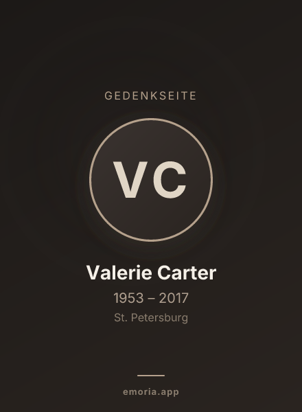 Gedenkportrait von Valerie Carter