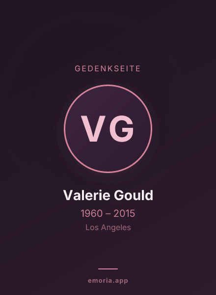 Gedenkportrait von Valerie Gould