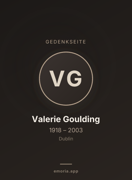 Gedenkportrait von Valerie Goulding