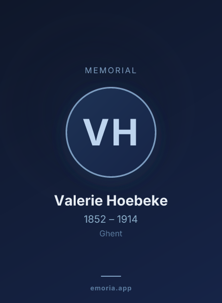 Memorial portrait of Valerie Hoebeke