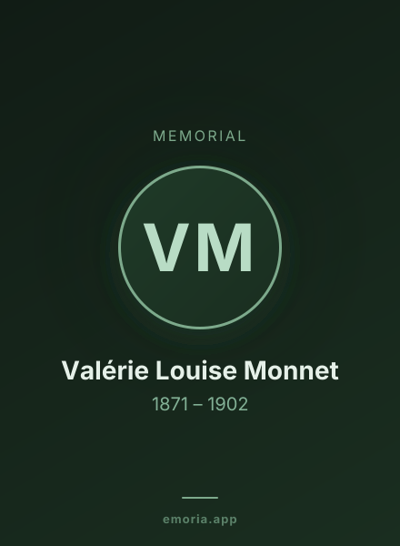 Memorial portrait of Valérie Louise Monnet