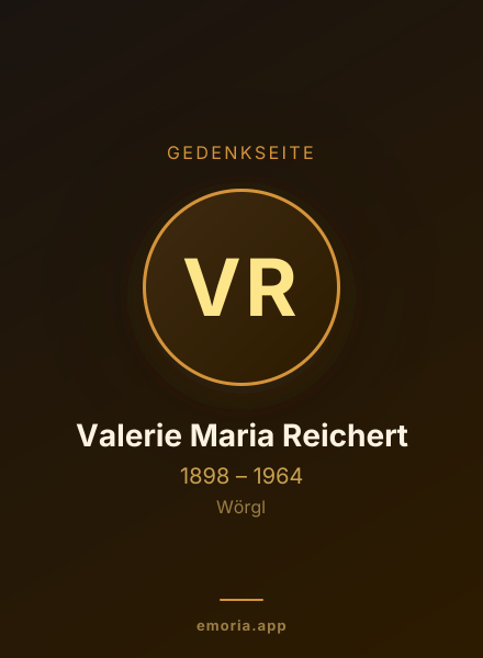 Gedenkportrait von Valerie Maria Reichert