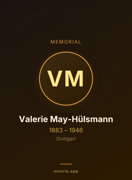 Memorial portrait of Valerie May-Hülsmann