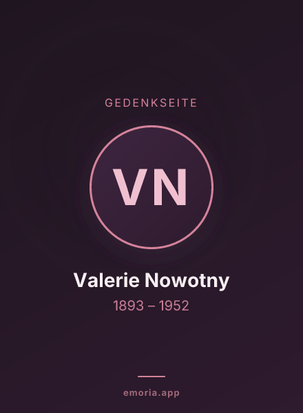 Gedenkportrait von Valerie Nowotny