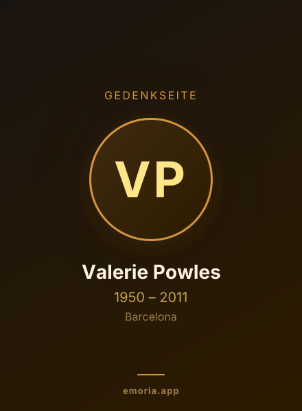Gedenkportrait von Valerie Powles