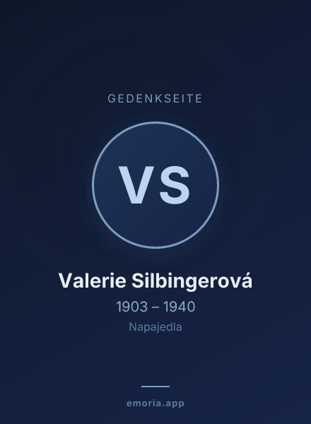 Gedenkportrait von Valerie Silbingerová