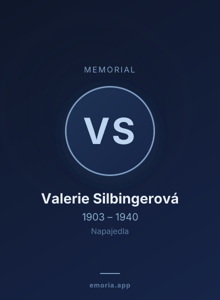 Memorial portrait of Valerie Silbingerová