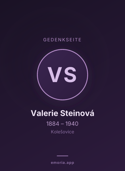 Gedenkportrait von Valerie Steinová