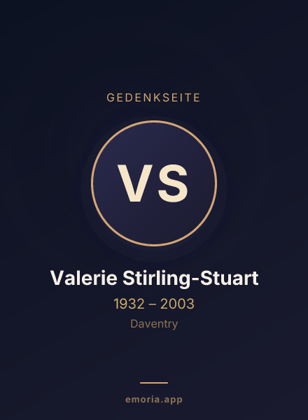 Gedenkportrait von Valerie Stirling-Stuart