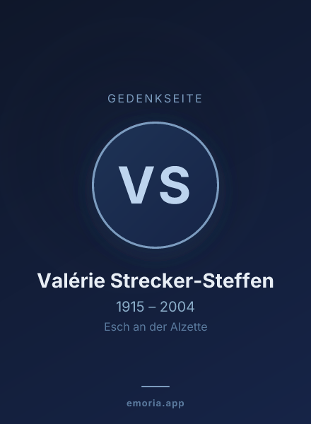 Gedenkportrait von Valérie Strecker-Steffen