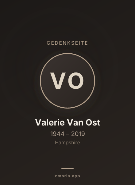 Gedenkportrait von Valerie Van Ost