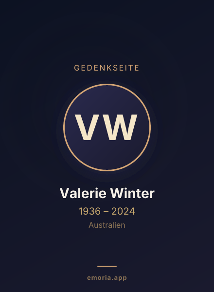 Gedenkportrait von Valerie Winter