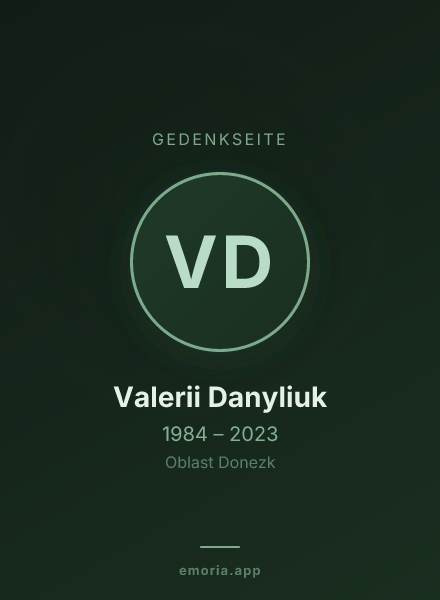 Gedenkportrait von Valerii Danyliuk