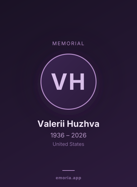 Memorial portrait of Valerii Huzhva