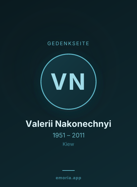 Gedenkportrait von Valerii Nakonechnyi