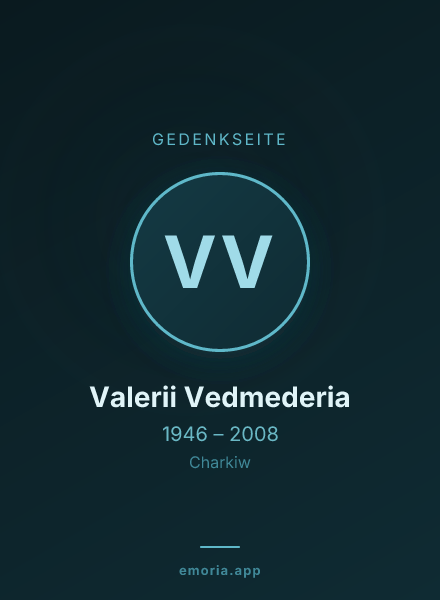 Gedenkportrait von Valerii Vedmederia